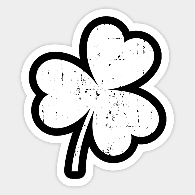 Distressed Clover Leaf St Patricks Day Gift Sticker by BUBLTEES